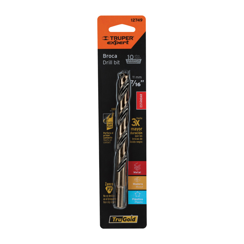 BAV-7-16-B Broca de alta velocidad 7/16' en blister TRUPER | DIHERESA