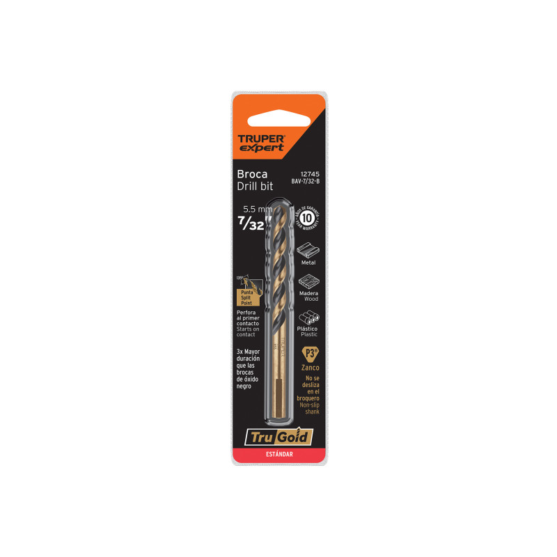 BAV-7-32-B Broca de alta velocidad 7/32' en blister TRUPER | DIHERESA