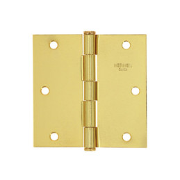 BC-351PP Bisagra cuadrada, latonada, cabeza plana, 3.5', Hermex Basic TRUPER | DIHERESA