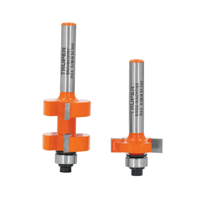BROU-MACH7-8X Juego de machimbrador, 7/8', con balero TRUPER | DIHERESA