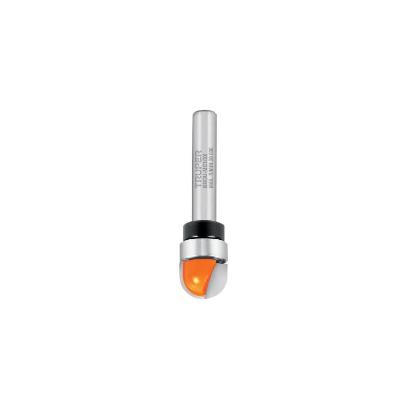 BROU-MC1-2X Broca para router, media caña, 1/2' con balero TRUPER | DIHERESA