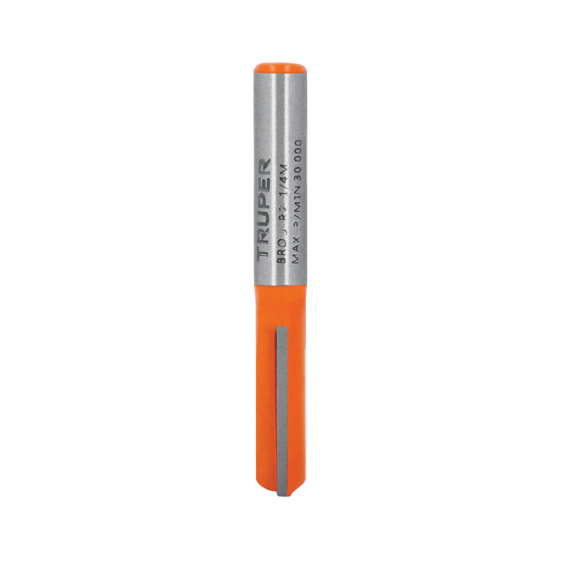 BROU-R2-1-4M Broca para router, recta 2 filos, 1/4', mediana TRUPER | DIHERESA