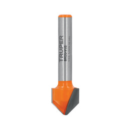 BROU-V1-2 Broca para router, corte en 'V', 1/2' TRUPER | DIHERESA