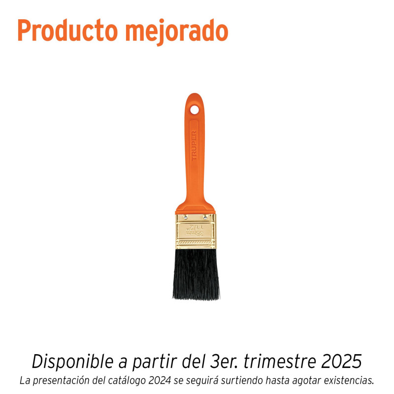 BRT-1-1-2 Brocha, mango de plástico, 1-1/2' TRUPER | DIHERESA