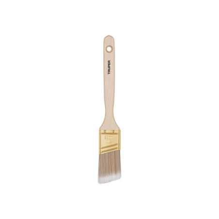 BRT-1-1-2AS Brocha cerdas sintéticas, mango madera,corte angular, 1-1/2' TRUPER | DIHERESA