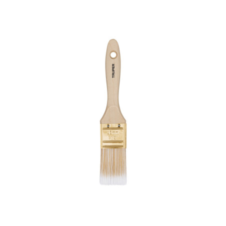 BRT-1-1-2S Brocha cerdas sintéticas,mango de madera, corte recto, 1-1/2 TRUPER | DIHERESA