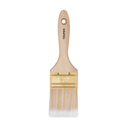 BRT-2-1-2S Brocha cerdas sintéticas,mango de madera, corte recto, 2-1/2 TRUPER | DIHERESA