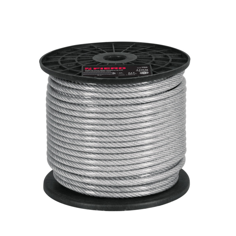 CAB-1-16RX Cable rígido de acero 1/16', recubierto PVC 75 m TRUPER | DIHERESA