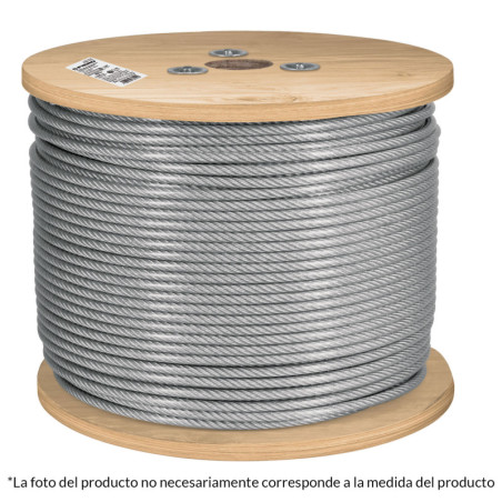 CAB-1-8FX3 Cable flexible de acero 1/8', recubierto PVC 300 m TRUPER | DIHERESA
