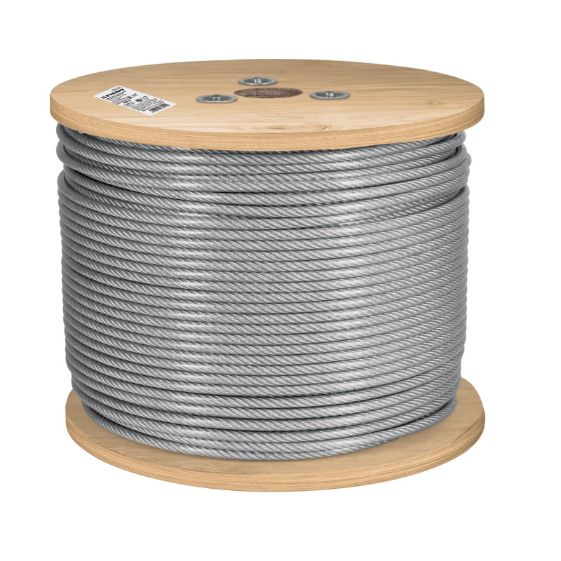 CAB-1-8RX3 Cable rígido de acero 1/8', recubierto PVC 300 m TRUPER | DIHERESA