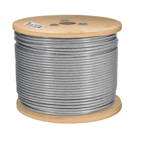 CAB-1-8RX3 Cable rígido de acero 1/8', recubierto PVC 300 m TRUPER | DIHERESA