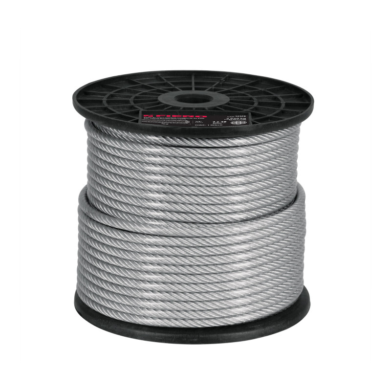 CAB-3-16FX Cable flexible de acero 3/16', recubierto PVC 75 m TRUPER | DIHERESA