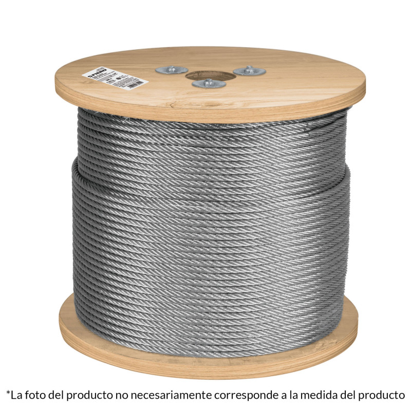 CAB-3-16R3 Cable rígido de acero 3/16', 300 m TRUPER | DIHERESA