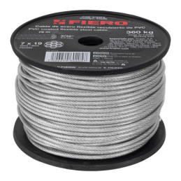 CAB-3-32FX Cable flexible de acero 3/32', recubierto PVC 75 m TRUPER | DIHERESA