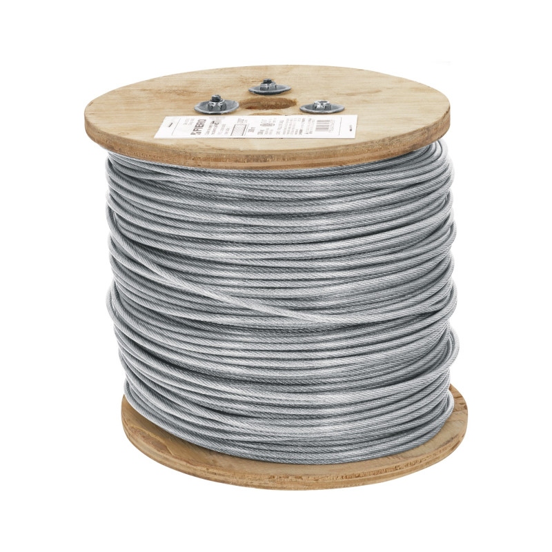 CAB-3-32RX3 Cable rígido de acero 3/32', recubierto PVC 300 m TRUPER | DIHERESA