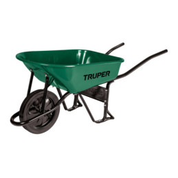 CAT-55SO Carretilla 4-75 ft3, bandeja angosta, llanta de hule sólido TRUPER | DIHERESA