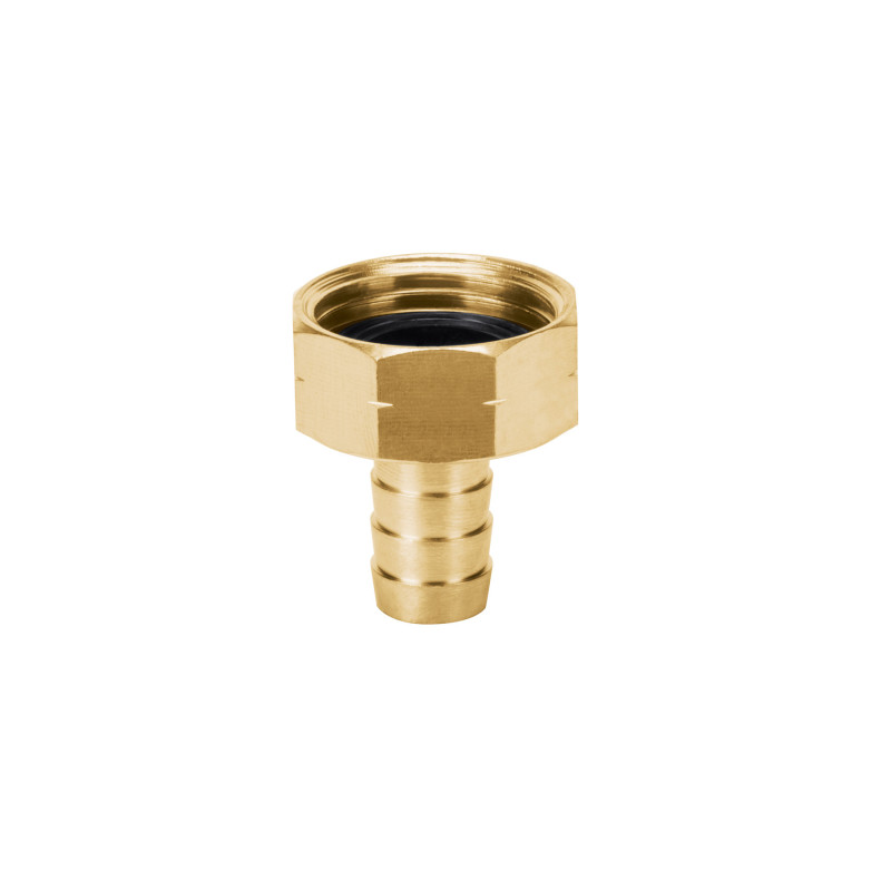 CF-1-2B Conector sencillo 1/2', hembra, de latón maquinado TRUPER | DIHERESA