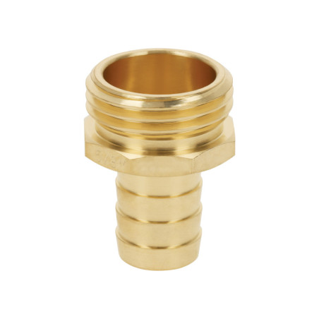CM-5-8B Conexión de laton macho de 5/8' para manguera, blister TRUPER | DIHERESA