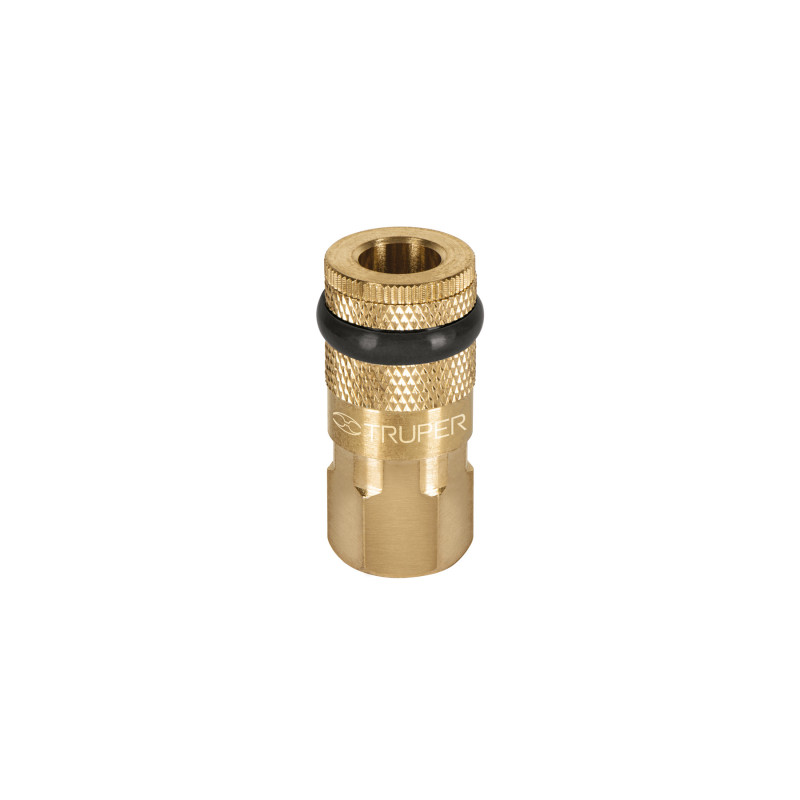 COPLE-HEM-1-4 Cople de latón, cuerda 1/4 NPT, hembra TRUPER | DIHERESA
