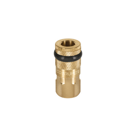 COPLE-HEM-1-4 Cople de latón, cuerda 1/4 NPT, hembra TRUPER | DIHERESA