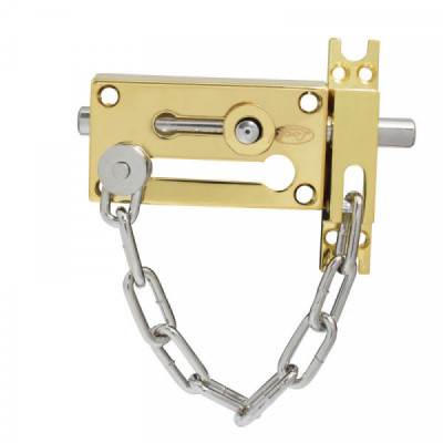 L048LBB LOCK Pasador de sobreponer de cadena latón brillante