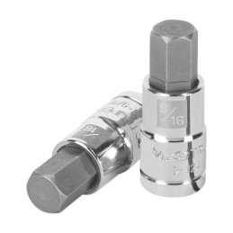 D-1241-9-16 Dados de punta hexagonal, cuadro 1/2' de 9/16' TRUPER | DIHERESA