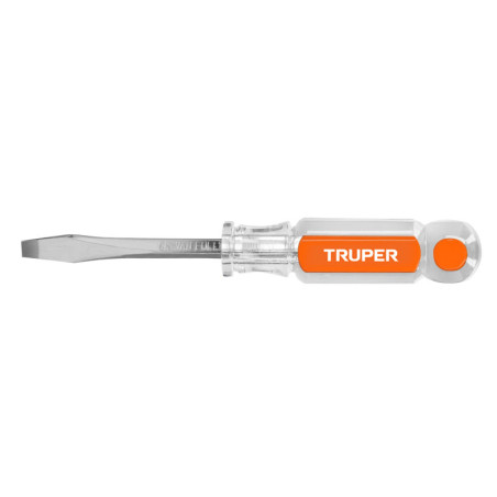 DC-1-4X3 Desarmador plano, barra cuadrada, mango acetato, 1/4 x 3' TRUPER | DIHERESA