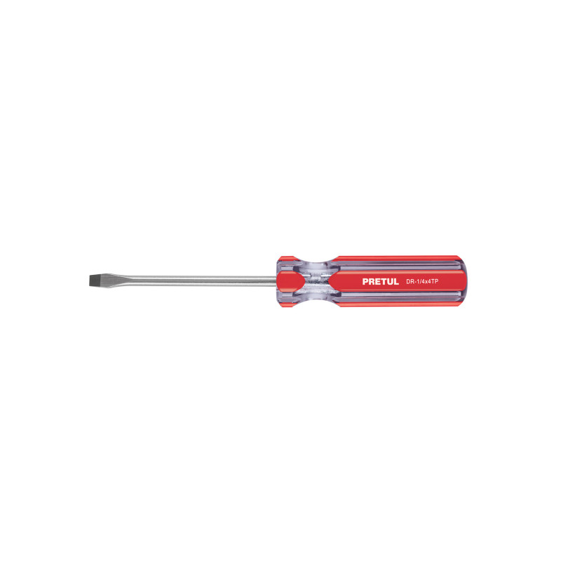 DR-1-4X4TP Desarmador plano, 1/4 x 4', mango PVC, Pretul TRUPER | DIHERESA