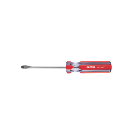 DR-1-4X4TP Desarmador plano, 1/4 x 4', mango PVC, Pretul TRUPER | DIHERESA