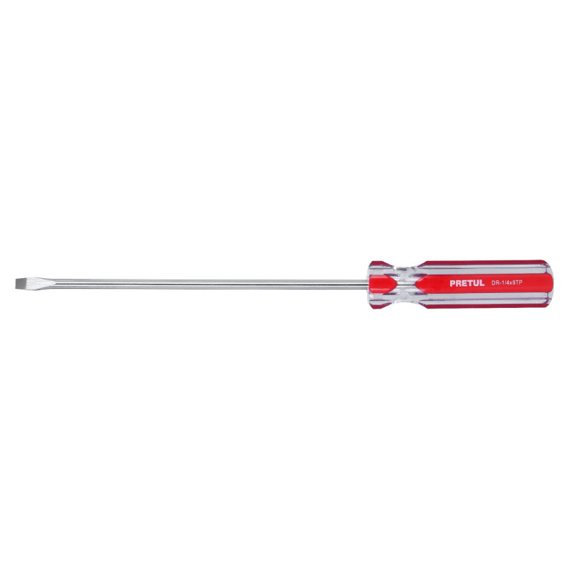 DR-1-4X8TP Desarmador plano, 1/4 x 8', mango PVC, Pretul TRUPER | DIHERESA