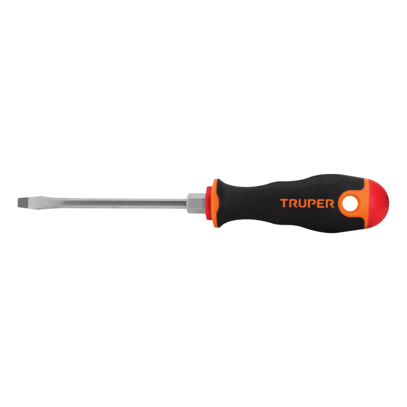 DR-3-16X4B Desarmador plano 3/16x4' mango comfort grip TRUPER | DIHERESA