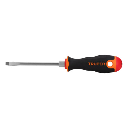 DR-3-16X4B Desarmador plano 3/16x4' mango comfort grip TRUPER | DIHERESA