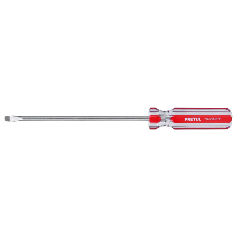 DR-3-16X6TP Desarmador plano, 3/16 x 6', mango PVC, Pretul TRUPER | DIHERESA