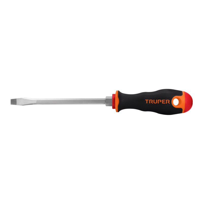 DR-5-16X6B Desarmador plano 5/16x6' mango comfort grip TRUPER | DIHERESA