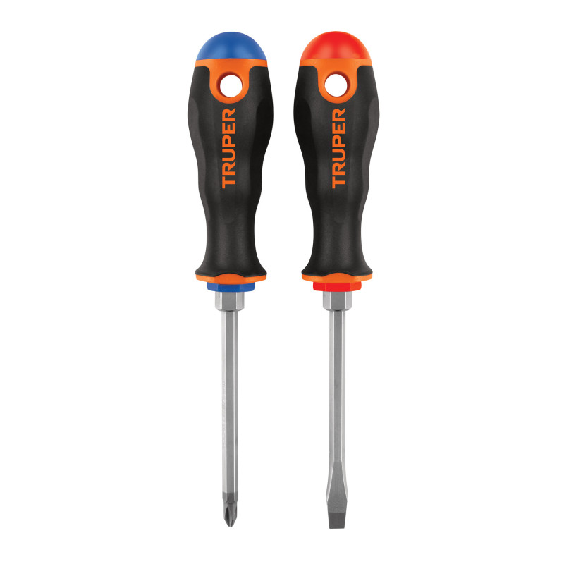 DUO-1-4X4B Duo de desarmadores 1/4x4 mango comfort grip TRUPER | DIHERESA