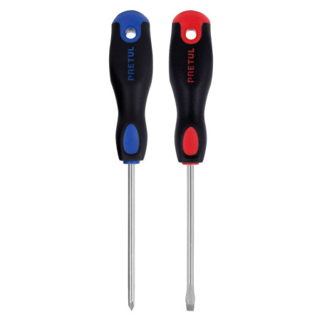 DUO-3-16X4BP Duo de desarmadores, 3/16x4, mango Comfort Grip, Pretul TRUPER | DIHERESA