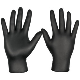 GU-861N Guantes de nitrilo, desechable, negro, chico, bolsa 10piezas TRUPER | DIHERESA