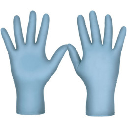 GU-864A Guantes de nitrilo, desechable, azul, XL, bolsa 10 pzas. TRUPER | DIHERESA