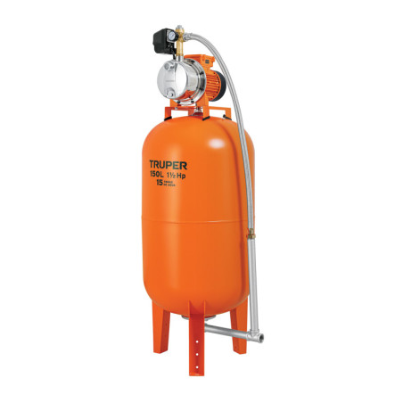 HIDR-1-1-2X150 Bomba hidroneumática 1-1/2 HP, 150 litros TRUPER | DIHERESA