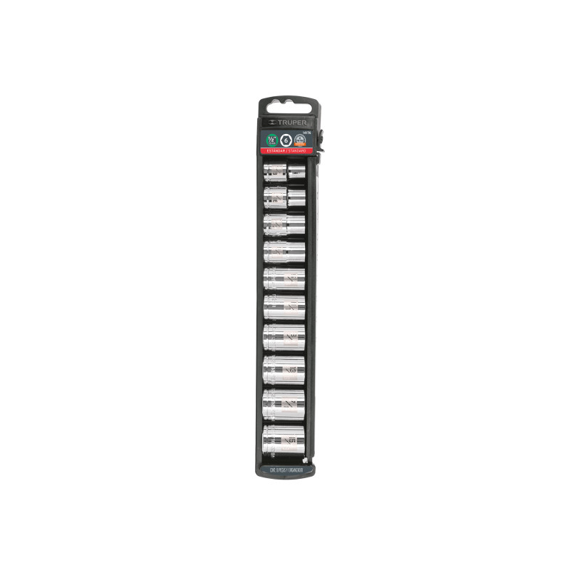 JD-1-2X10P Juego dados, cuadro 1/2', 10 piezas TRUPER | DIHERESA