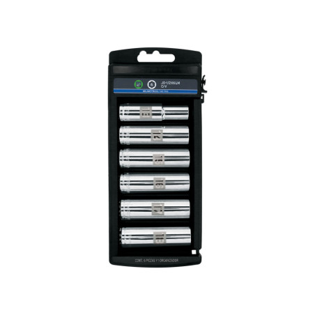 JD-1-2X6LM Juego dados largos, cuadro 1/2', 6 piezas, milimétricas TRUPER | DIHERESA