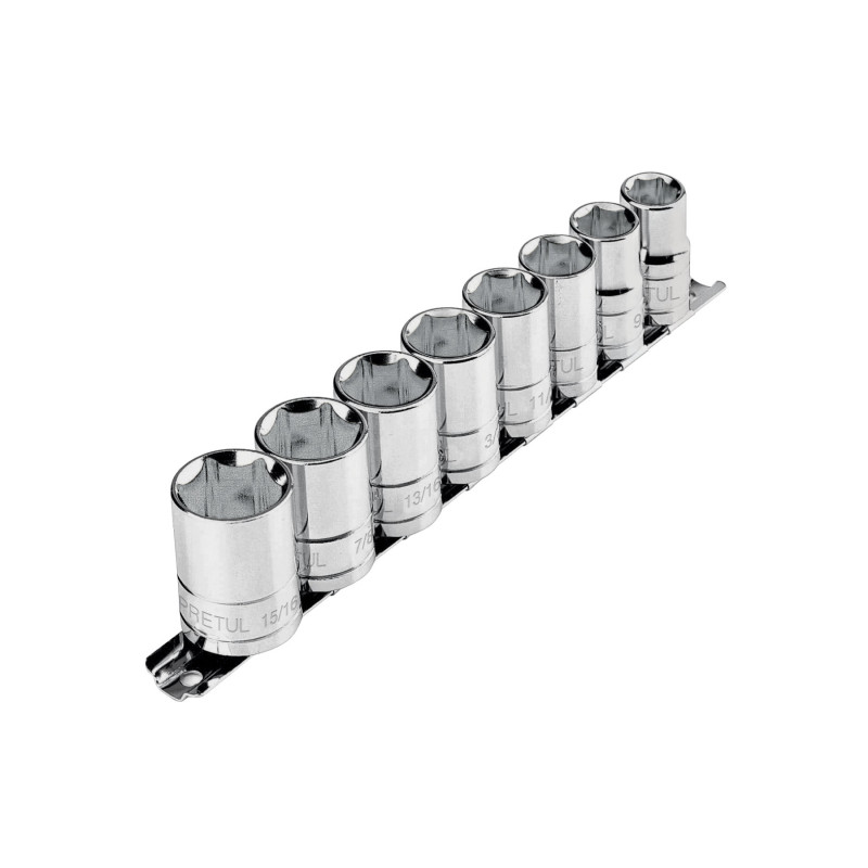 JD-1-2X9SAE-P Juego dados, cuadro 1/2', 9 piezas, Pretul TRUPER | DIHERESA