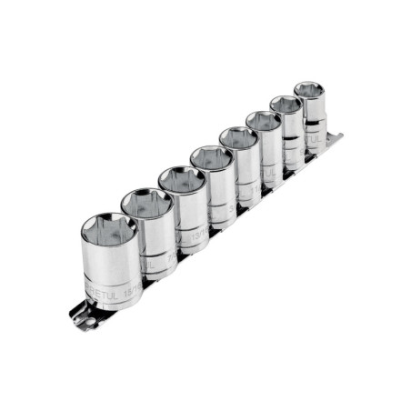 JD-1-2X9SAE-P Juego dados, cuadro 1/2', 9 piezas, Pretul TRUPER | DIHERESA