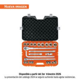 JD-3-4X24M Juego de autoclé, cuadro 3/4', 24 piezas, milimétricos TRUPER | DIHERESA