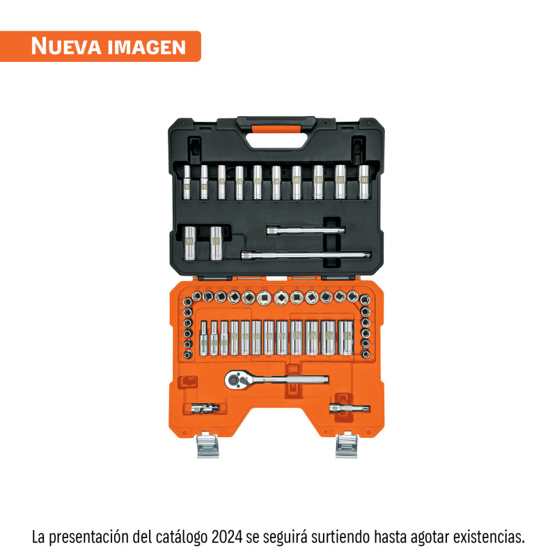 JD-3-8X53M Juego de autoclé cuadro 3/8', 53 piezas, std y mm TRUPER | DIHERESA