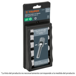 JDS-1-2X9P Juego de dados con sujeción, cuadro 1/2', 9 pieza TRUPER | DIHERESA