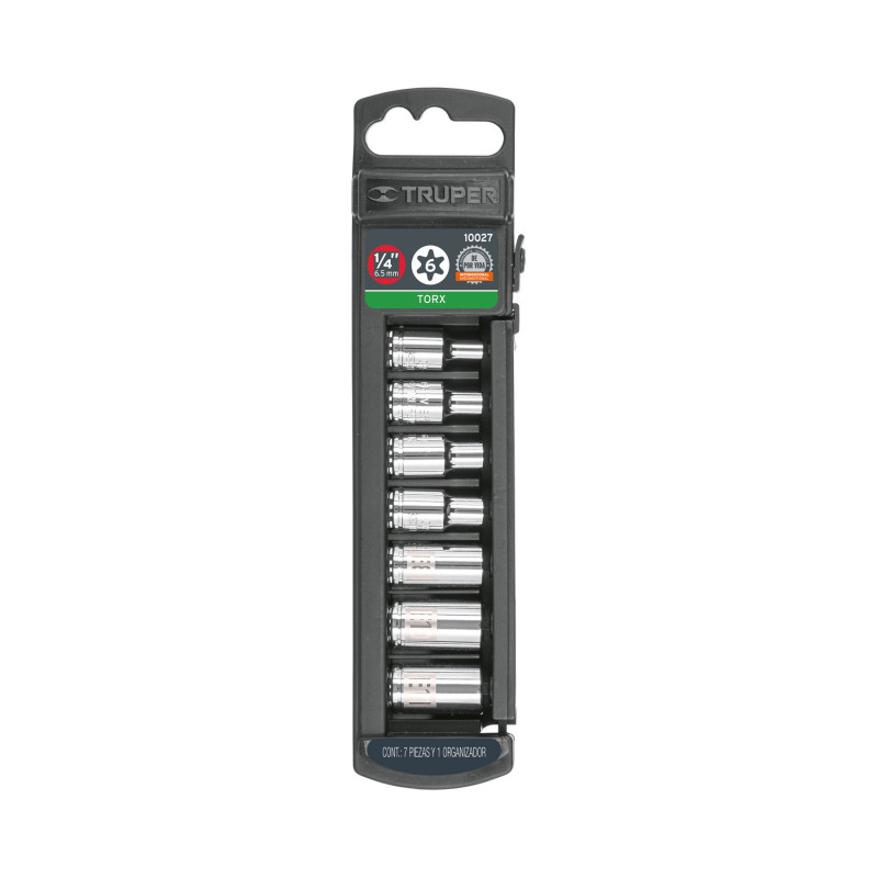 JDTH-1-4X7 Juego dados torx hembra, 1/4', 7 piezas TRUPER | DIHERESA