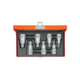 JPH-1-2X7PH Juego dados punta hexagonal, cuadro 1/2', 7 piezas TRUPER | DIHERESA