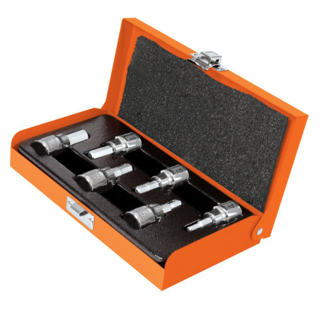 JPH-3-8X6M Juego de dados, punta hexagonal, cuadro 3/8', 6 piezas, mm TRUPER | DIHERESA