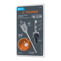 KIT-3 Kit de 3 brocasierras para madera para cerraduras, blister TRUPER | DIHERESA